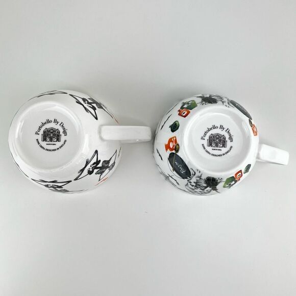 2 Portobello Wicked Witch Dalmatian and Halloween Skeleton Speak No Evil Mugs - Picture 6 of 8